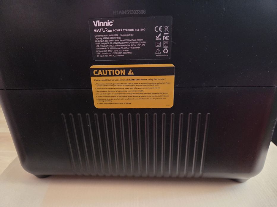 Зарядна станція універсальна Vinnic BATUR PRO+ Power Station PSB1500 (