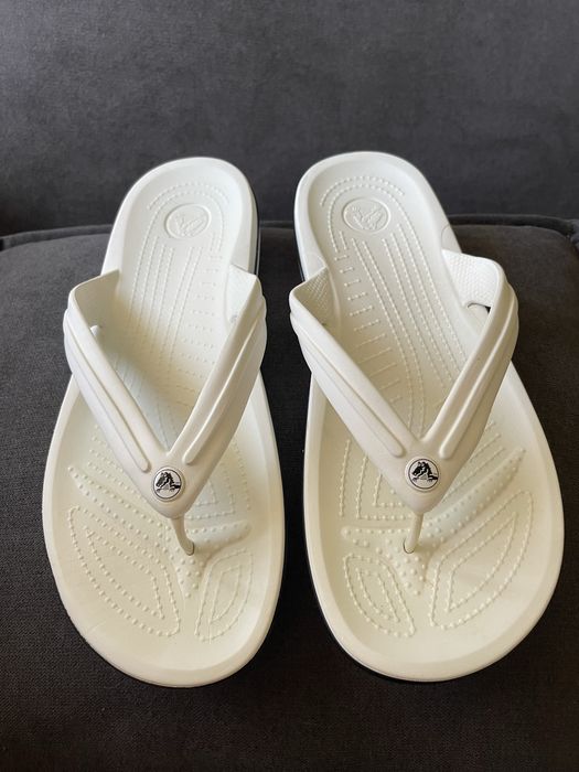 В'єтнамки тапочки Crocs Crocband Flip white р. 45-46 M11(30 см)