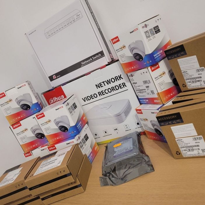 Kompletny zestaw monitoringu Dahua 8 kamer 6Mpx- 4TB - Rejestrator 8