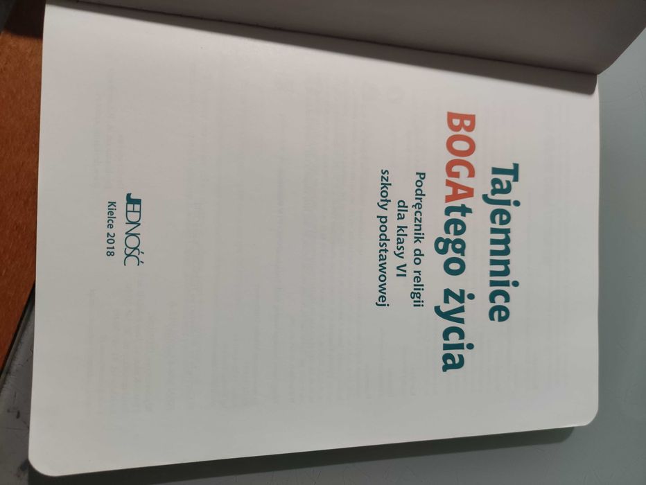 Podręcznik i zeszyt ćwiczeń do religii kl 6
