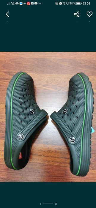 Klapki Męskie Typu Kroksy Lekkie Wygodne Oliwka 44