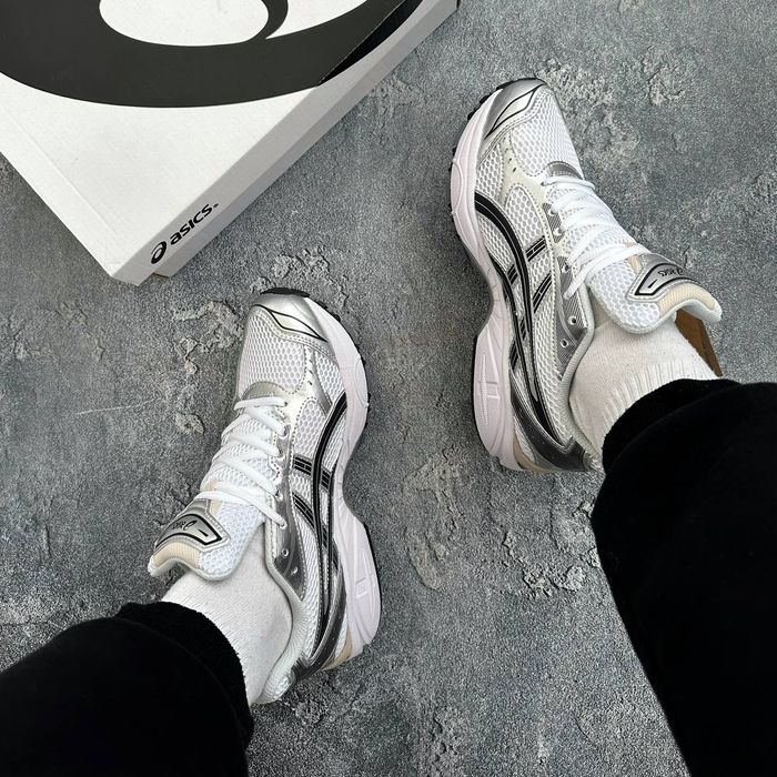 Кросівки Кроссовки Asics Gel-Kayano 14 White Midnight Серебрянный Срібний Кросовки демісезон