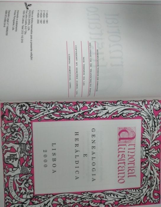 Armorial Lusitano - novo - stock de uma livraria que encerrou