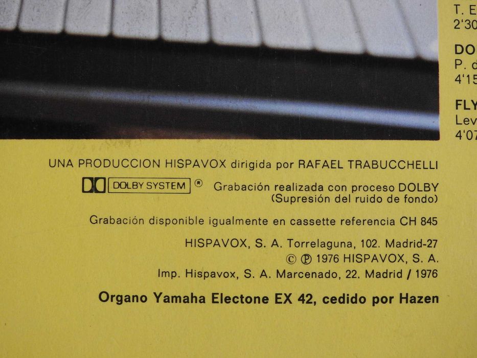 Alex Silvanni Exitos Al Organo Vol.1 1976 LP пластинка Испания EX