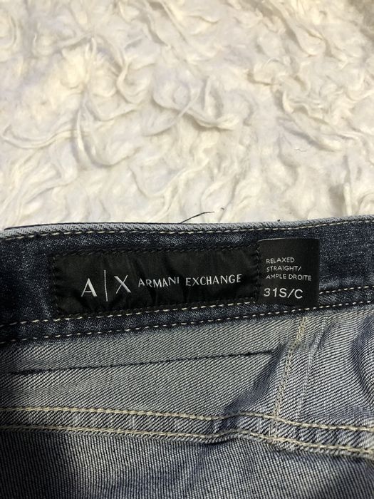 Spodnie jeansy Armani Exchance relaxed straight rozmiar 31 granarowe