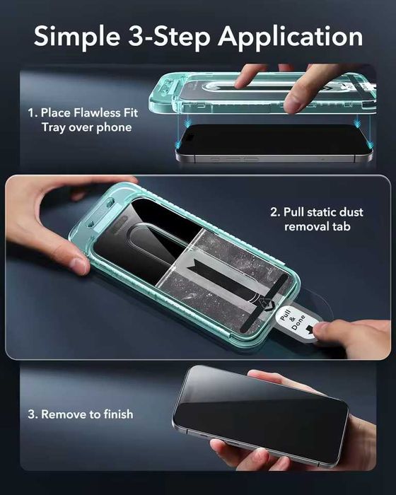 Захисне скло ESR на iPhone 13 / 13 Pro / 14 — 2 шт (з набору 3)