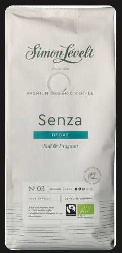 Kawa BIO/EKO Simon Levelt 250g (mielona) bezkofeinowa, DECAF/ organic