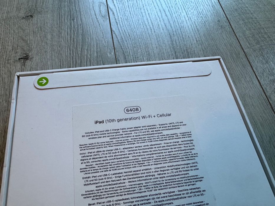 Nowy Apple iPad 10.9'' A14 Wi-Fi + Cellular 5G 64GB Srebrny (10.gen)