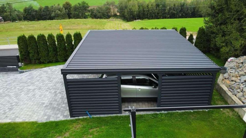 Nowoczesny panel ogrodzeniowe typ żaluzja z blachy powlekanej 2,5x1,25