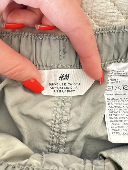 Штани літні на дівчинку карго джогери оверсайз H&M розмір 146