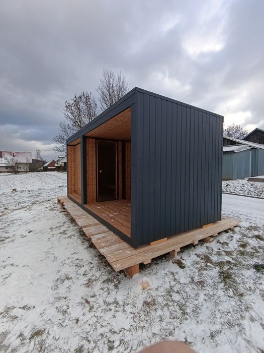 Sauna ogrodowa izolowana z tarasem