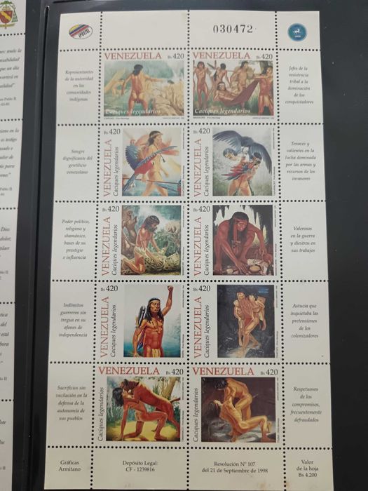 selos conjunto venezuela 19 em total