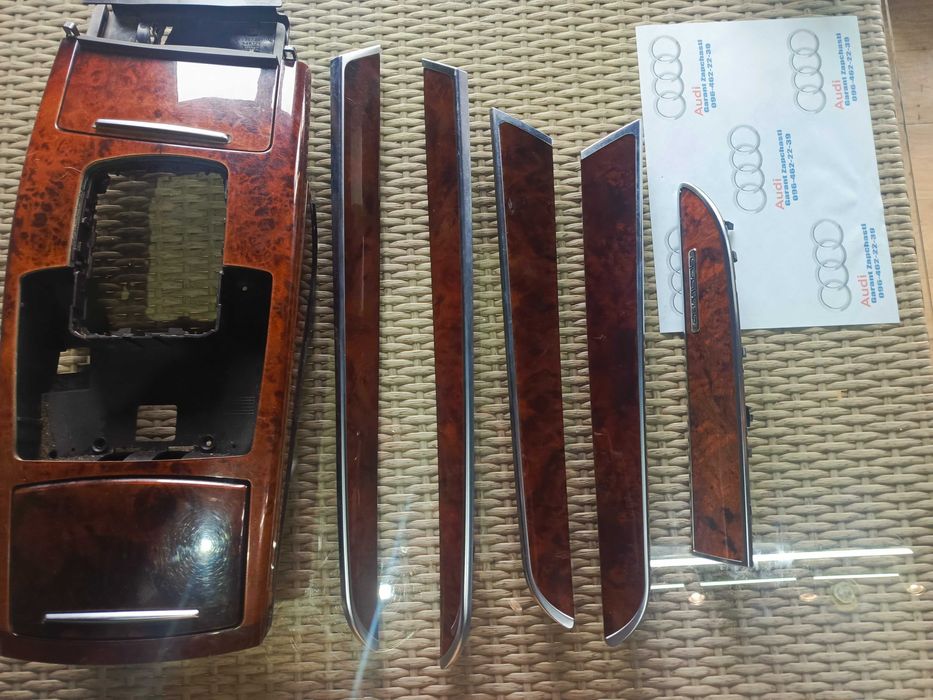 комплект декор дерево Audi a6 c6 Quattro ауді а6с6 світле дерево