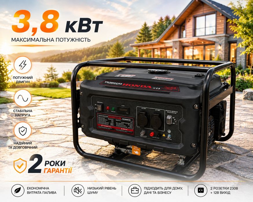 СУПЕР ЦІНА‼️ Генератор EM3800CXS NEW 3,5 - 3,8 кВт Гарантія 2 роки‼️