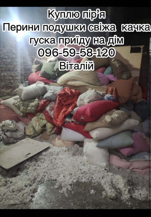Купуємо піря старі перини подушки