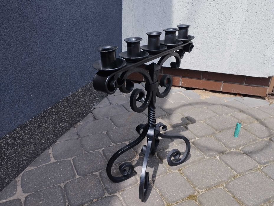 Świecznik stojący, wysokość 47 cm, 5 świec