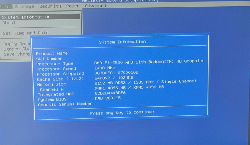 Материнская плата HP AMD E1-2500 8GB DDR3 VGA WiFi Radeon HD8240