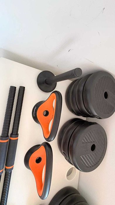 Kit de Halteres Xiaomi FED 40kg Ajustável + Barra + Kettlebell