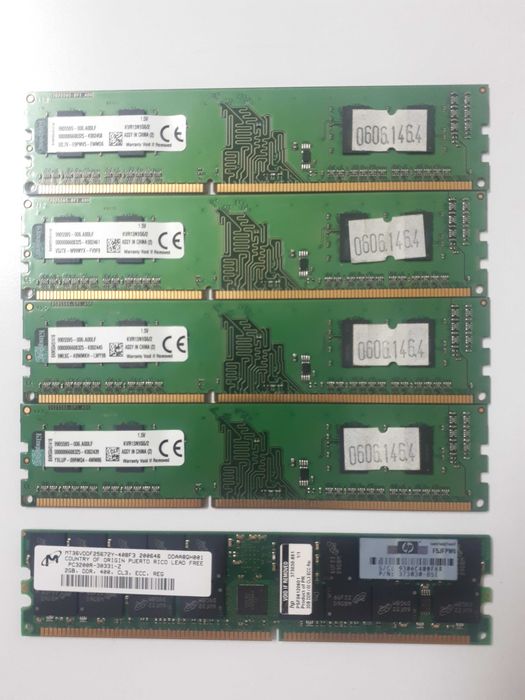 Placas de memoria 2GB 5 unidades64584345649538121