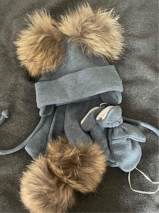 Sprzedam komplet czapkę zimową od urodzenia