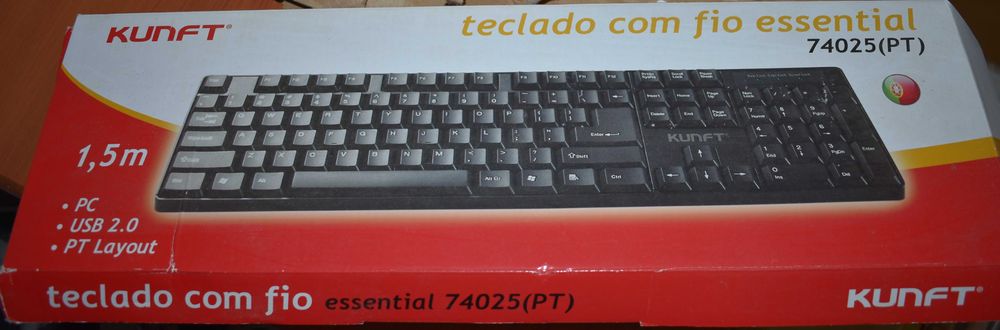 teclado e rato com fio kunft
