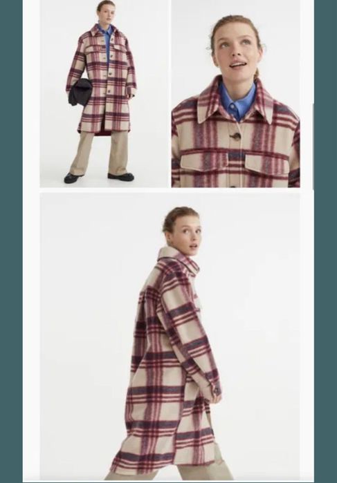 Рубашка-пальто в клітину hm