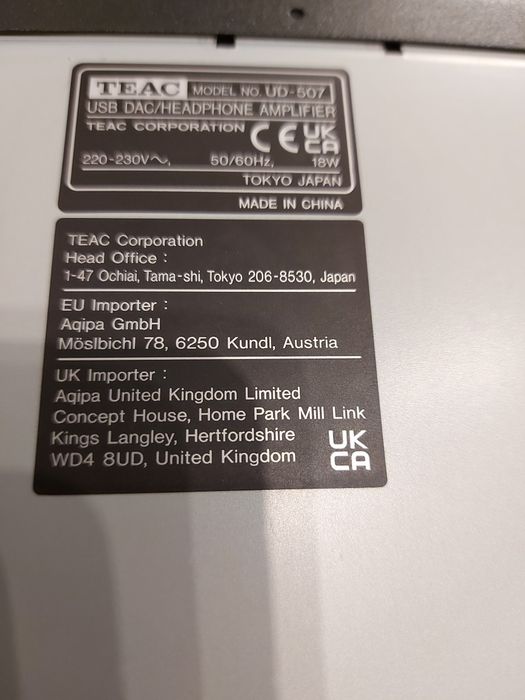 TEAC UD-507 wzmacniacz słuchawkowy/DAC/przedwzmacniacz