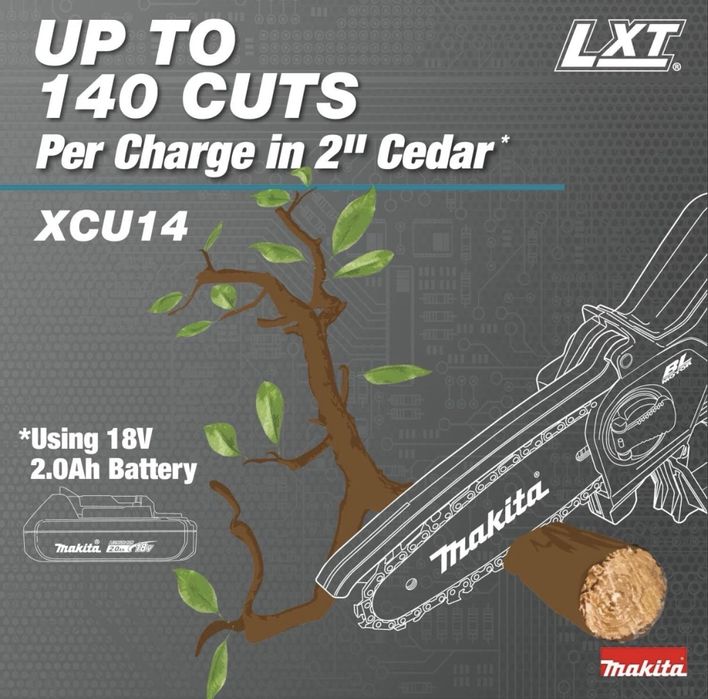 Міні-пила акумуляторна Makita XCU14Z