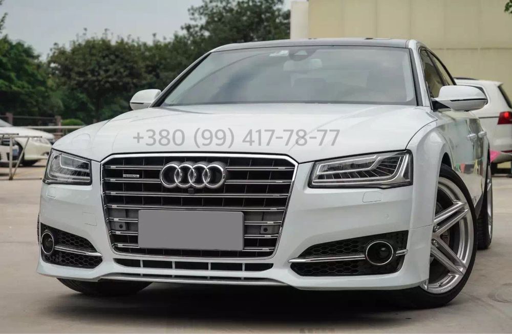 Бампер S8 передний решетка AUDI Ауди A8 D4 2014+ S Line Рестайлинг