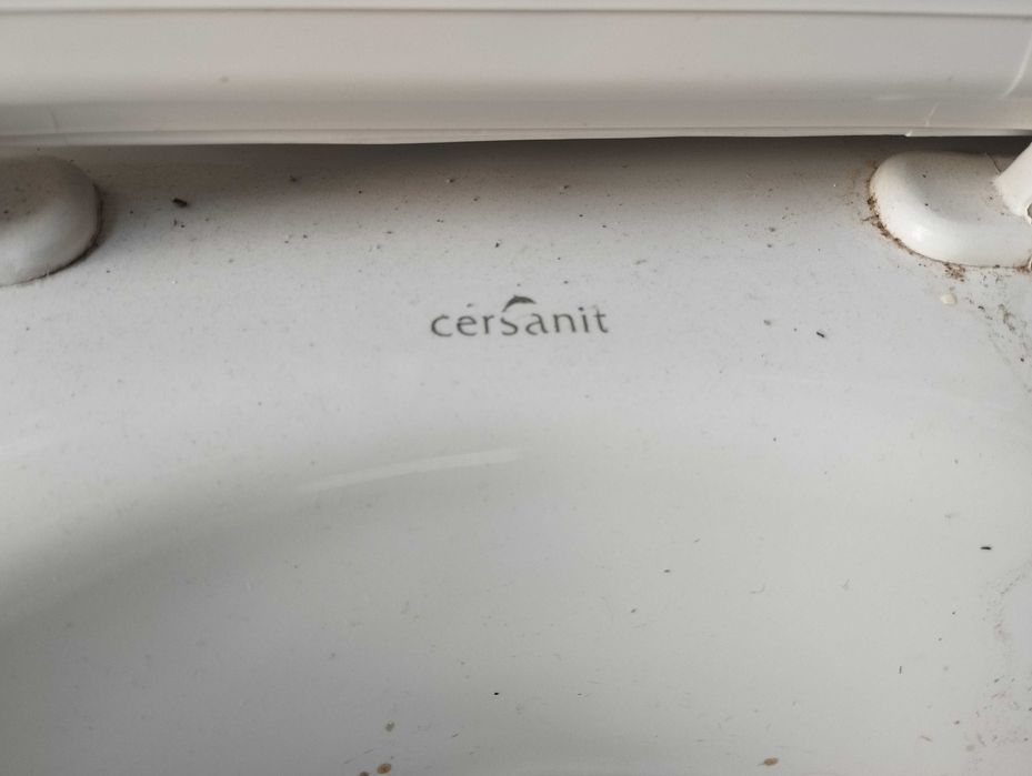 Szafka z umywalką i kompakt WC Cersanit