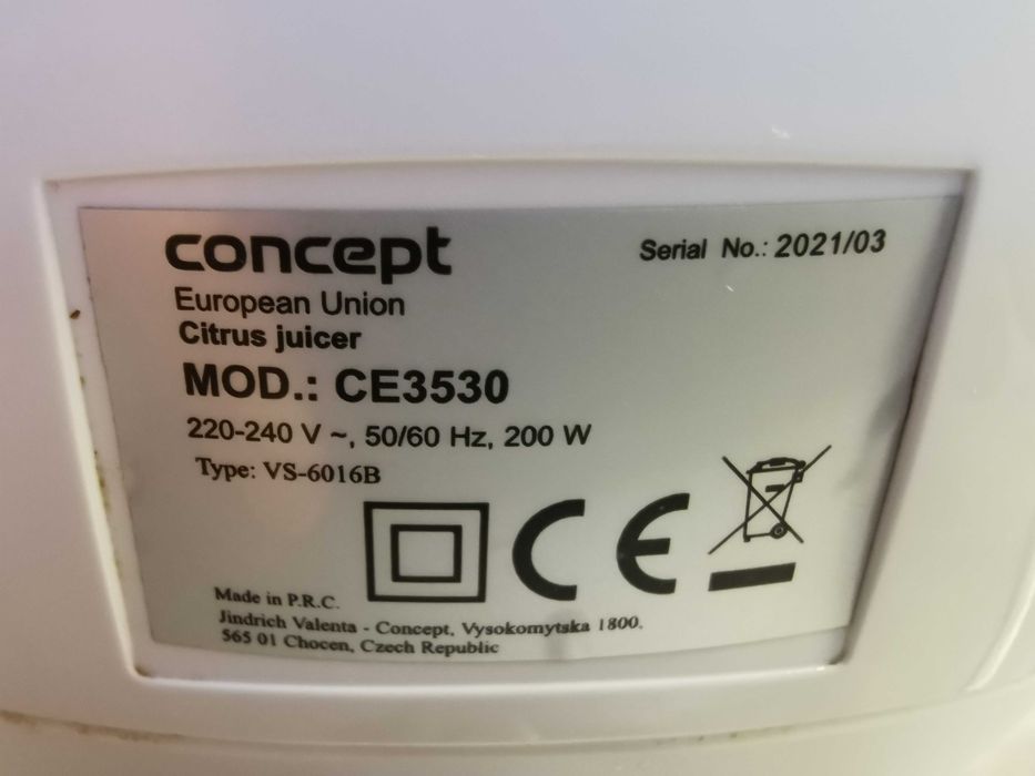 Wyciskarka do cytrusów Concept CE3530 — solidna, sprawna