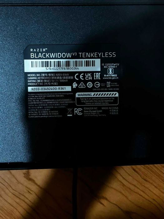 Vendo teclado RAZER Blackwidow V3 (TKL)