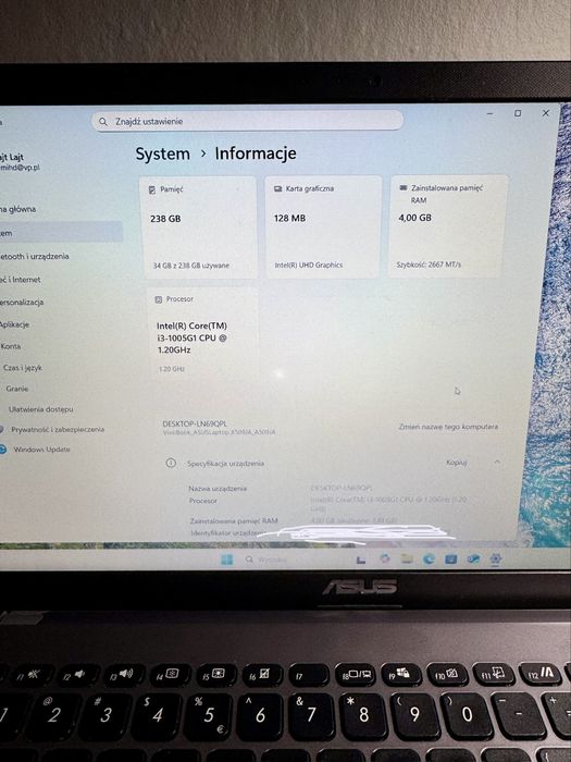 Laptop Asus A509JA