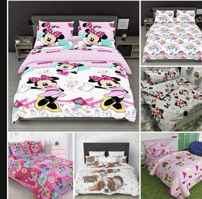 Детское постельное полуторное для девочек