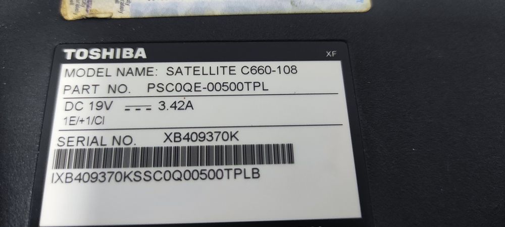 Laptop Toshiba Satelite C660-108 i3 4gb RAM