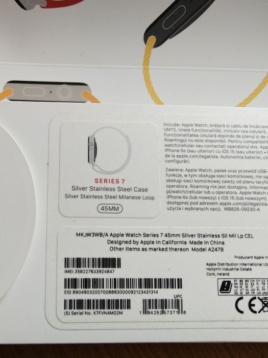 Apple Watch 7 45mm Silver Stainless Steel Case