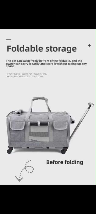 Transportador de animais de estimação   com rodas - Baixa de preço