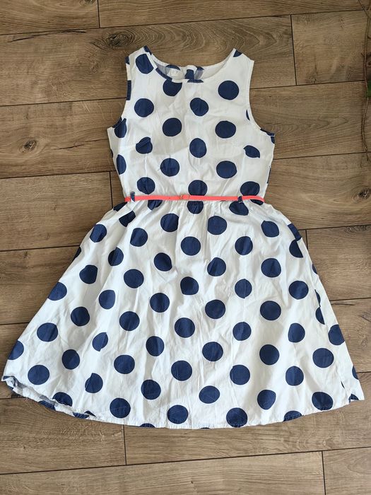 Sukienka w grochy dla dziewczynki Bonprix 158