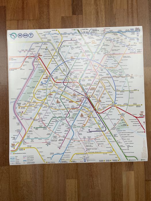 Metro Paryż- super mapa metra i zabydkow
