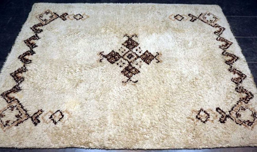 Tapete BERBERE BENI OURAIN (Atlas) em Lã, 215cm x 160cm, muito expesso