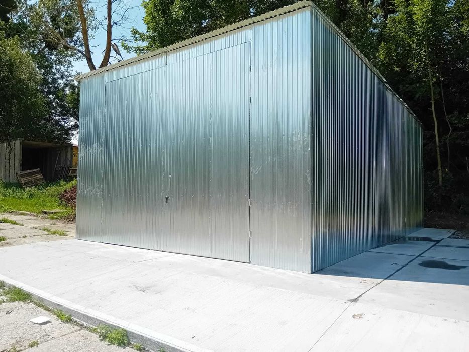Garaż blaszak 6x8 PRODUCENT RÓŻNE Garaż blaszany Magazyn 6x10 8x8 5x7 6x6 7x7 6x9 7x9 5x10 Duży garaż blaszak na wymiar zamówienie Wiata hala Garaż