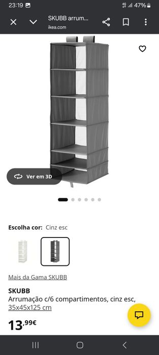 Varão roupa + arrumação