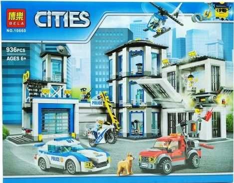 Zestaw Klocków Konstrukcyjnych CITIES Duży Posterunek Policji 936 el.