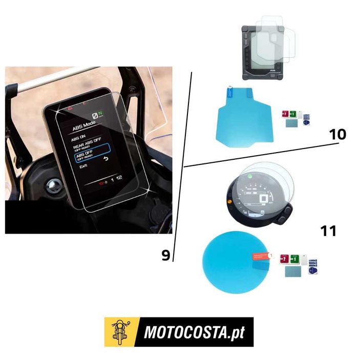Películas Proteção Ecrã TFT - BMW, Yamaha, Honda, CFMOTO - MOTOCOSTA