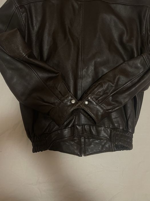 Кожаная куртка L Бомбер Пилот Винтаж Италия