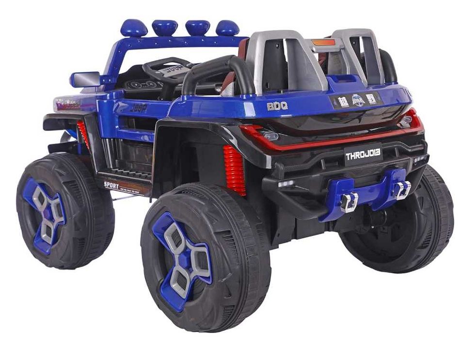 Auto na akumulator Terenowe MEGA 2 silniki 45 W 12 volt Skóra, LED