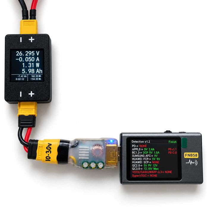 xt60 на USB від FPV батареї з тепловідведенням, герметична плата, вольтметр, 20w адаптер зарядка телефона