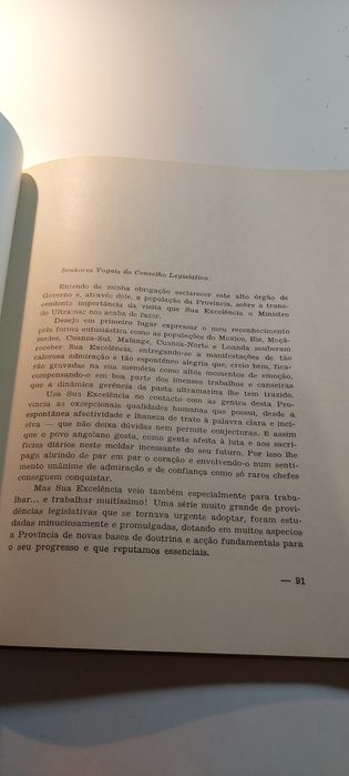 Discursos Proferidos por General Venâncio Deslandes, Governador Angola