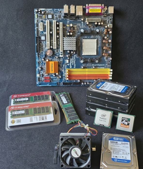 Pack Lote Hardware Retro / Componentes PC Vintage (Motherboard, RAM, HDD, CPU)