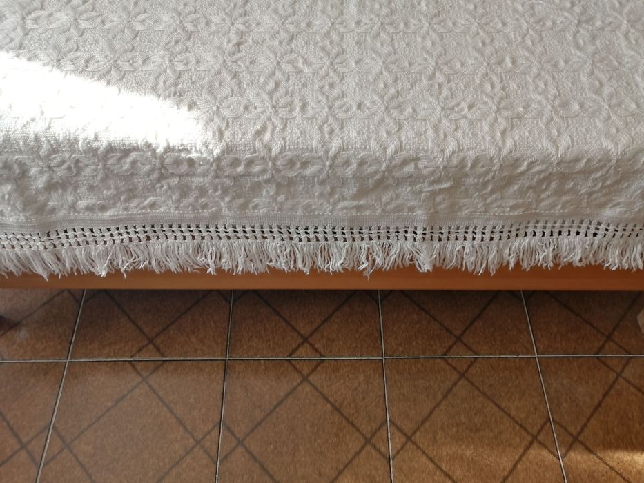 colcha de lã branca, 210x200
